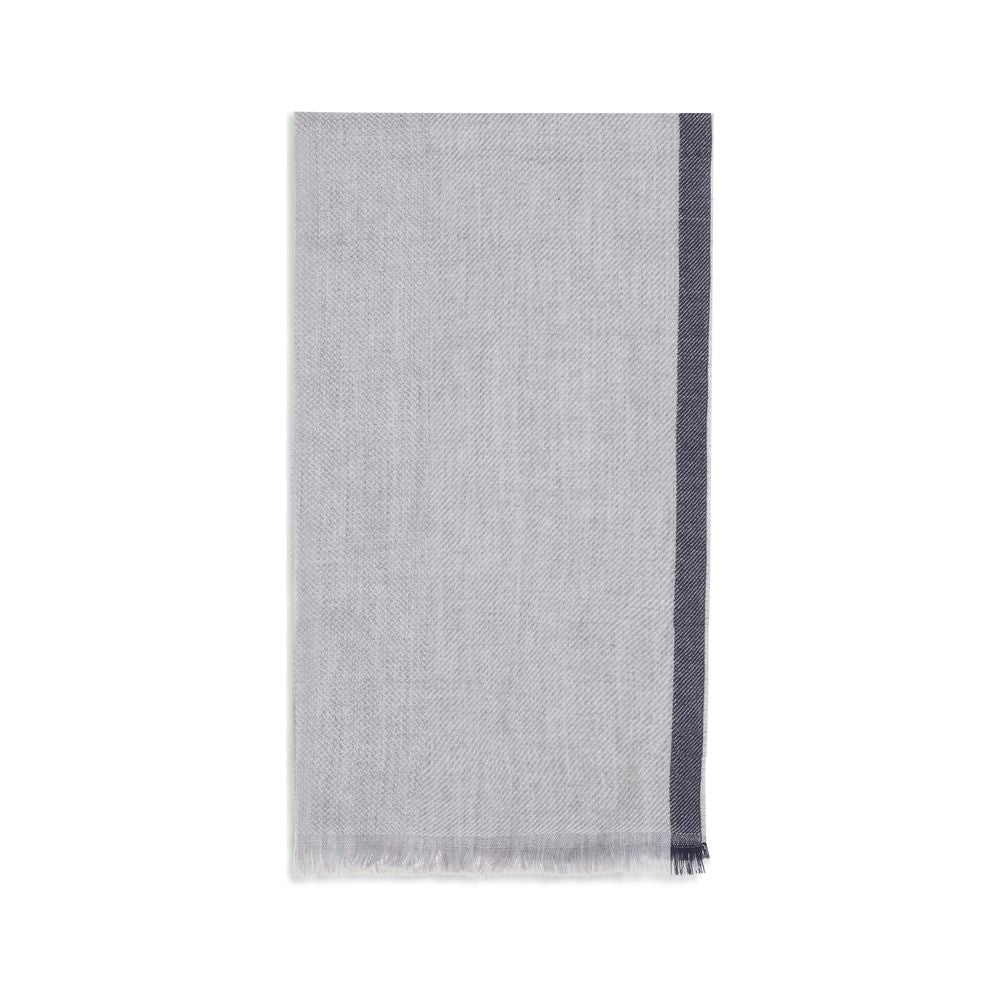 Brunello Cucinelli Gray Cashmere Scarf for Men