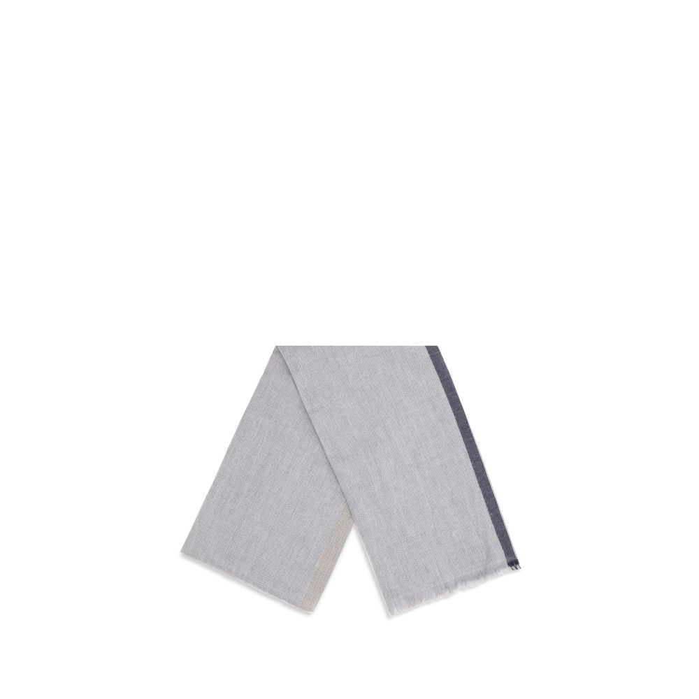 Brunello Cucinelli Gray Cashmere Scarf for Men