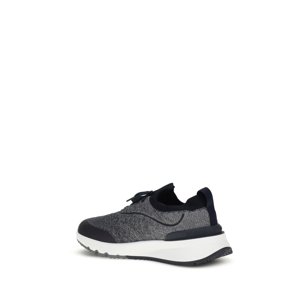 Brunello Cucinelli Gray Cotton Athletic Sneakers EU40/US7 - EU46/US13