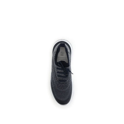 Brunello Cucinelli Gray Cotton Athletic Sneakers EU40/US7 - EU46/US13