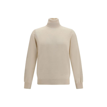 Brunello Cucinelli Beige Cashmere Turtleneck Sweater