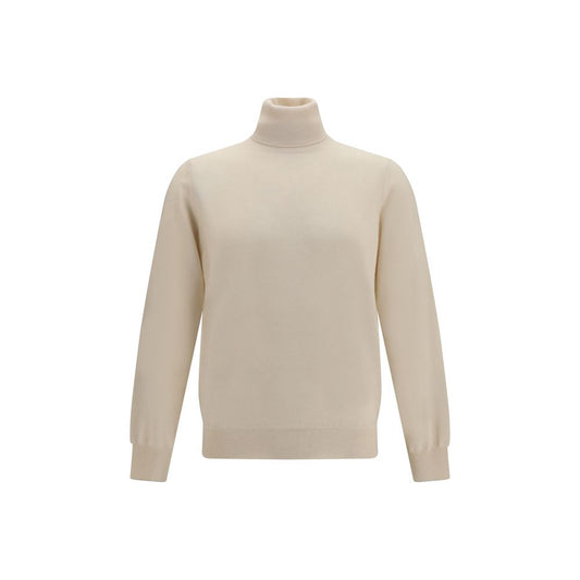 Brunello Cucinelli Beige Cashmere Turtleneck Sweater