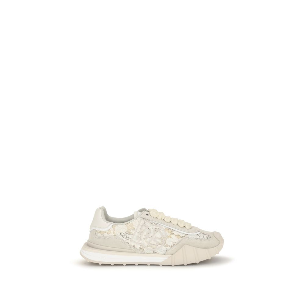 Dolce & Gabbana Beige DG Country Road Lace Sneaker