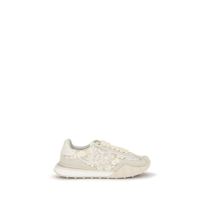 Dolce & Gabbana Beige DG Country Road Lace Sneaker
