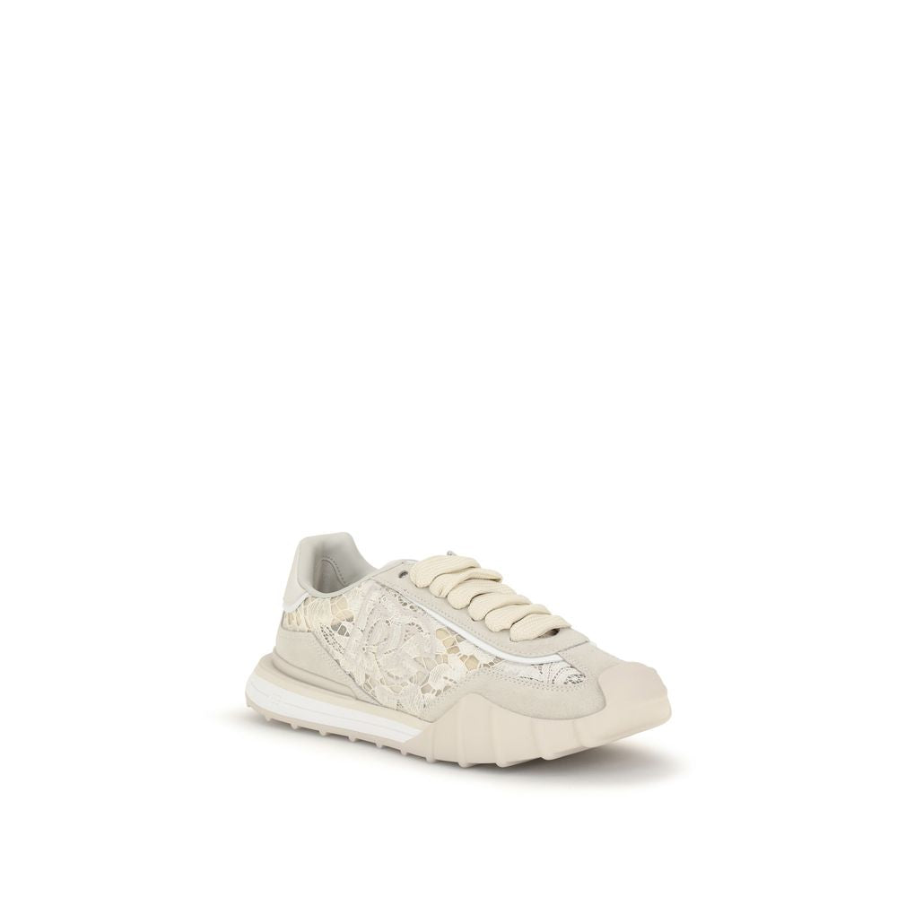 Dolce & Gabbana Beige DG Country Road Lace Sneaker