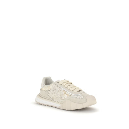 Dolce & Gabbana Beige DG Country Road Lace Sneaker