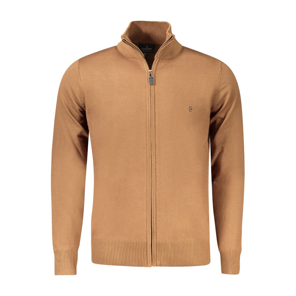 Coveri Moving Brown Viscose Men Cardigan - XL
