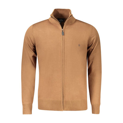 Coveri Moving Brown Viscose Men Cardigan - XL