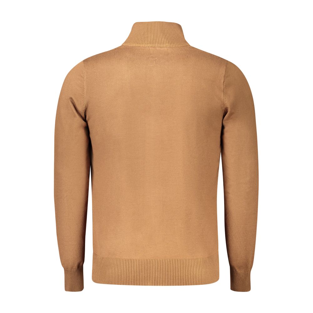 Coveri Moving Brown Viscose Men Cardigan - XL
