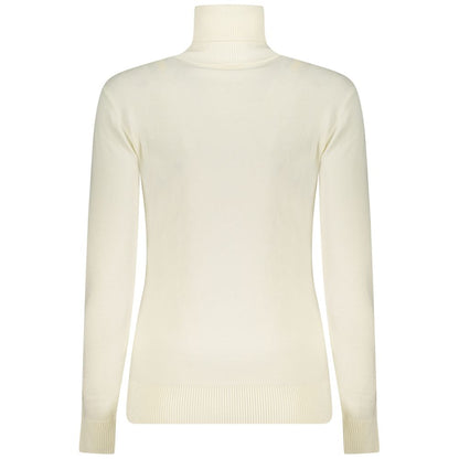Guess Jeans Bianco Viscosa Donna Maglia Turtleneck Sweater - White - Women - Size L