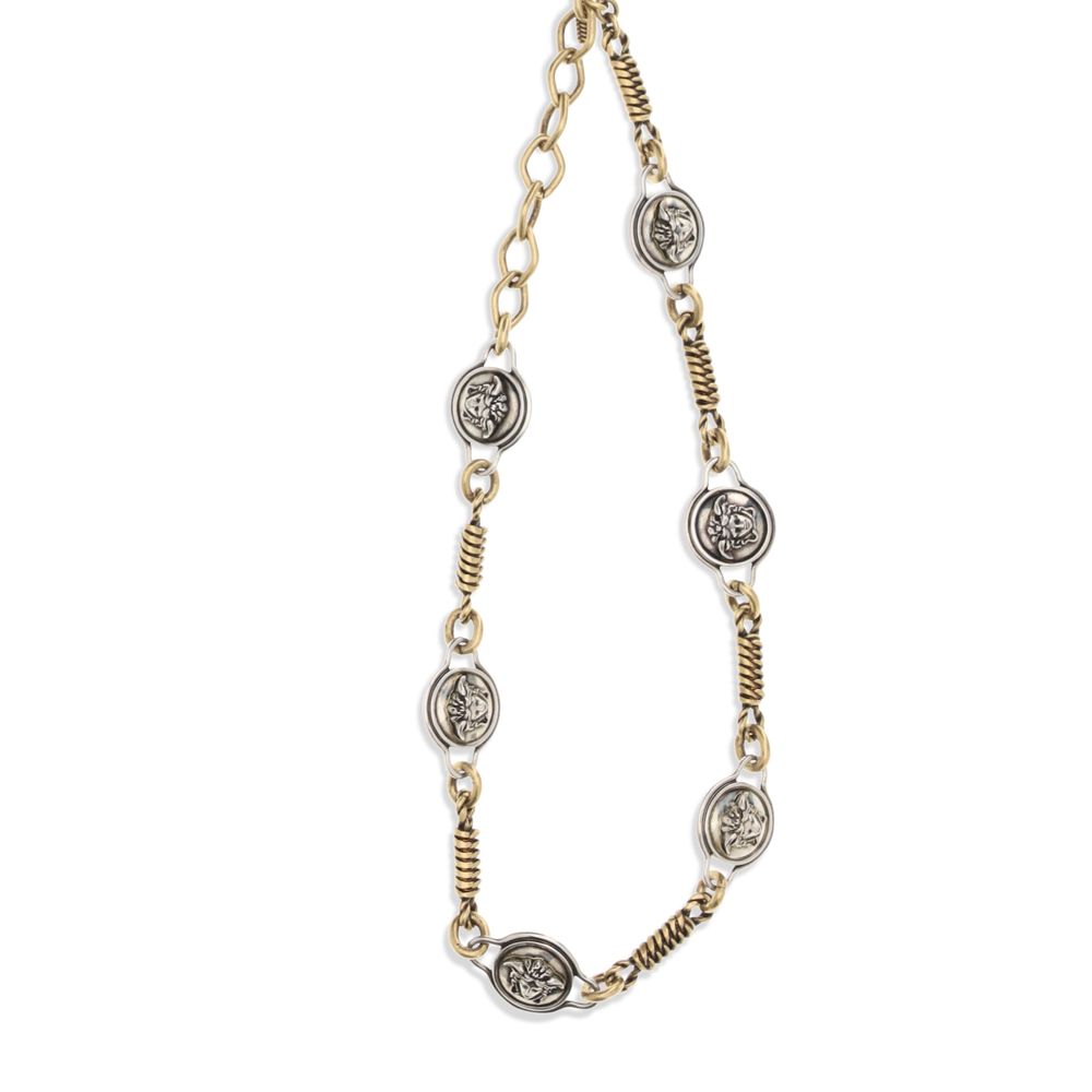 Versace Novantatré Silver Brass Necklace