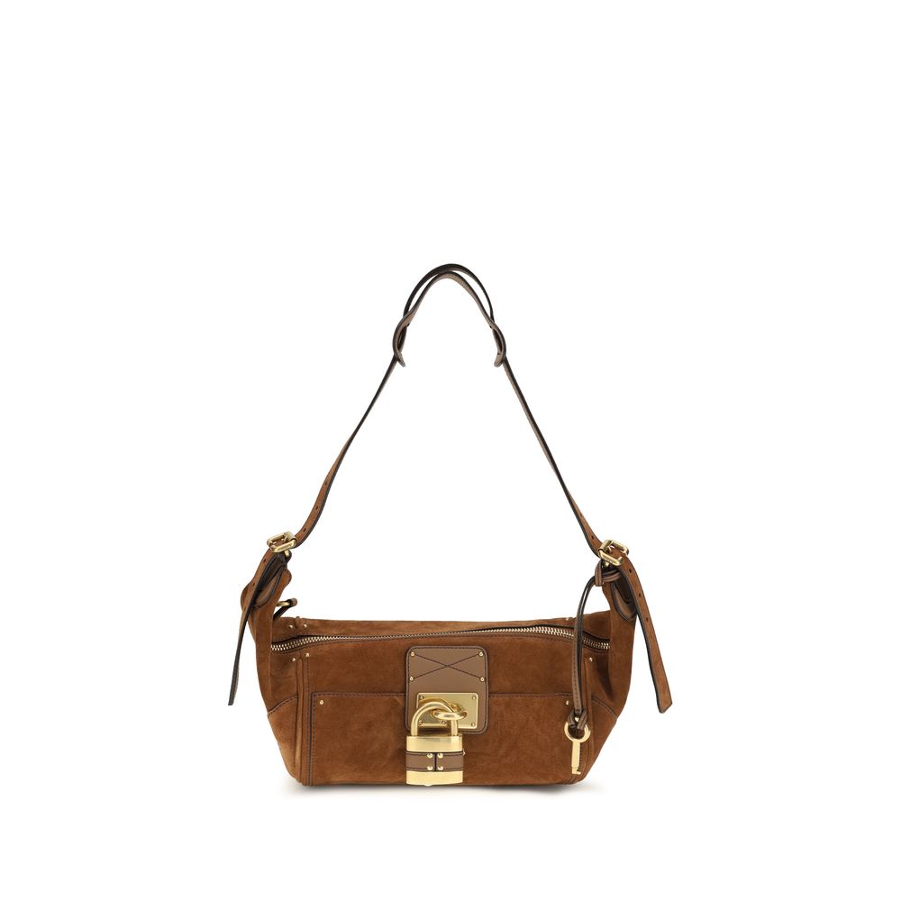 Chloé Brown Suede Leather Paddington Shoulder Bag