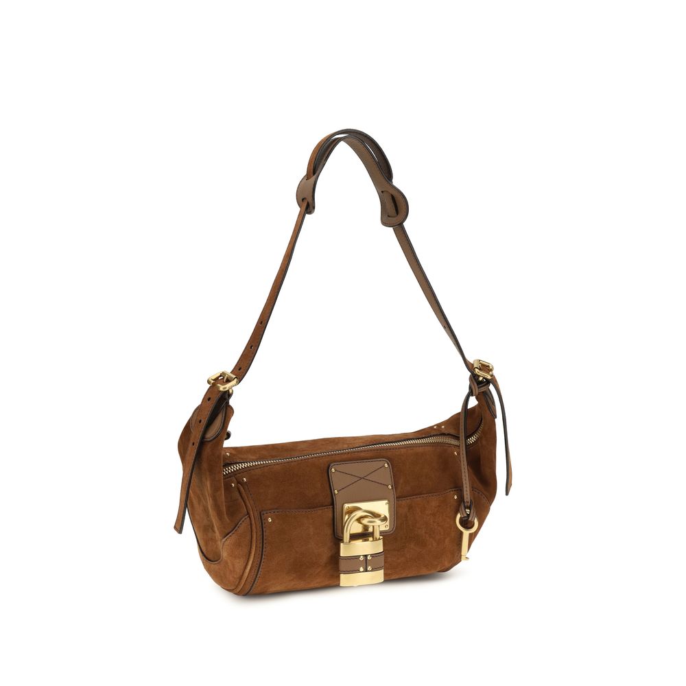 Chloé Brown Suede Leather Paddington Shoulder Bag