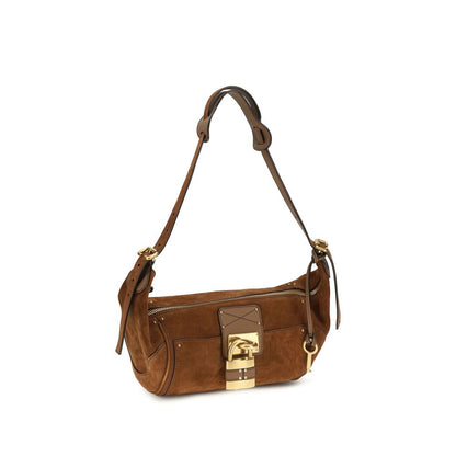 Chloé Brown Suede Leather Paddington Shoulder Bag