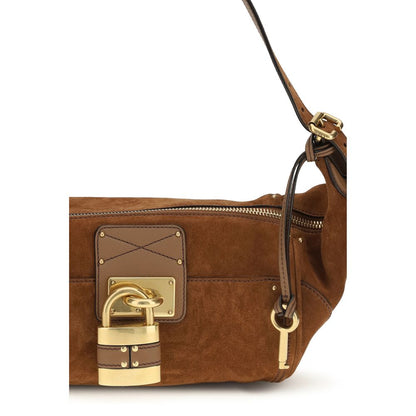 Chloé Brown Suede Leather Paddington Shoulder Bag