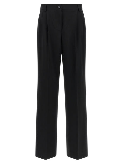 Dolce & Gabbana Black Virgin Wool Casual Pants