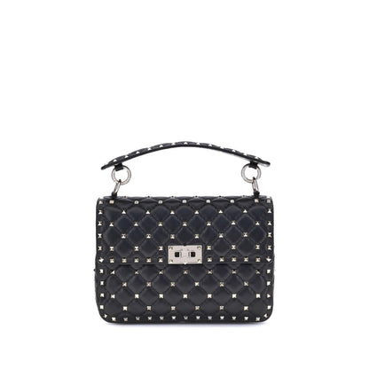 Valentino Garavani Black Lamb Rockstud Spike Shoulder Bag