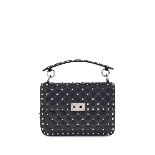Valentino Garavani Black Lamb Rockstud Spike Shoulder Bag