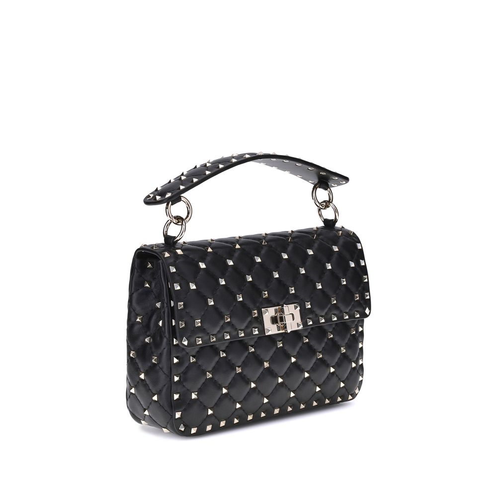 Valentino Garavani Black Lamb Rockstud Spike Shoulder Bag