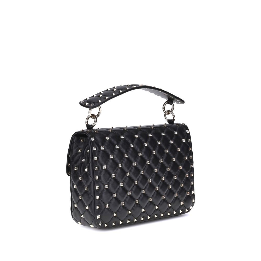 Valentino Garavani Black Lamb Rockstud Spike Shoulder Bag