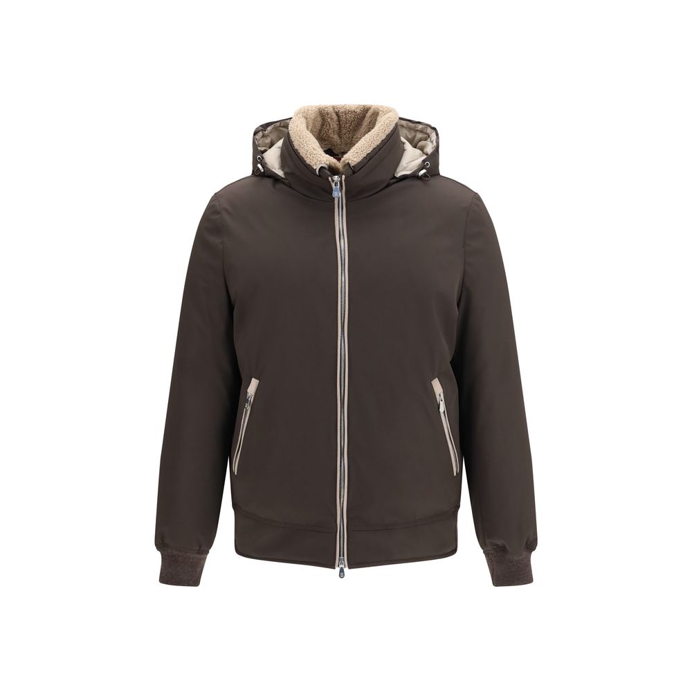 Brunello Cucinelli Brown Polyamide Shell Jacket M