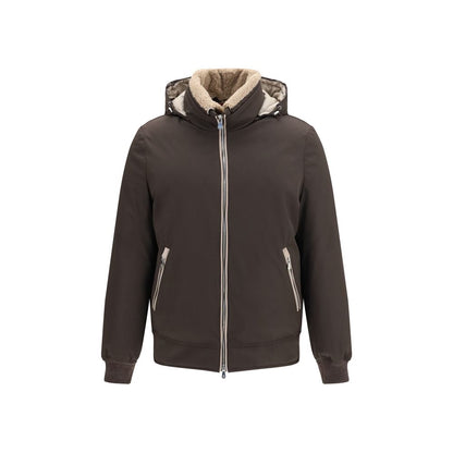 Brunello Cucinelli Brown Polyamide Shell Jacket M