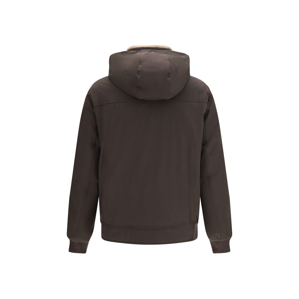 Brunello Cucinelli Brown Polyamide Shell Jacket M