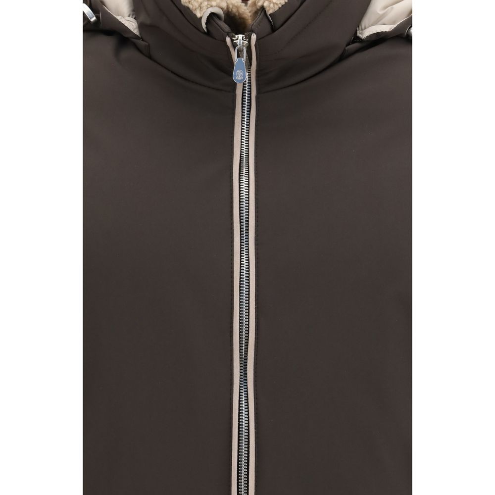 Brunello Cucinelli Brown Polyamide Shell Jacket M