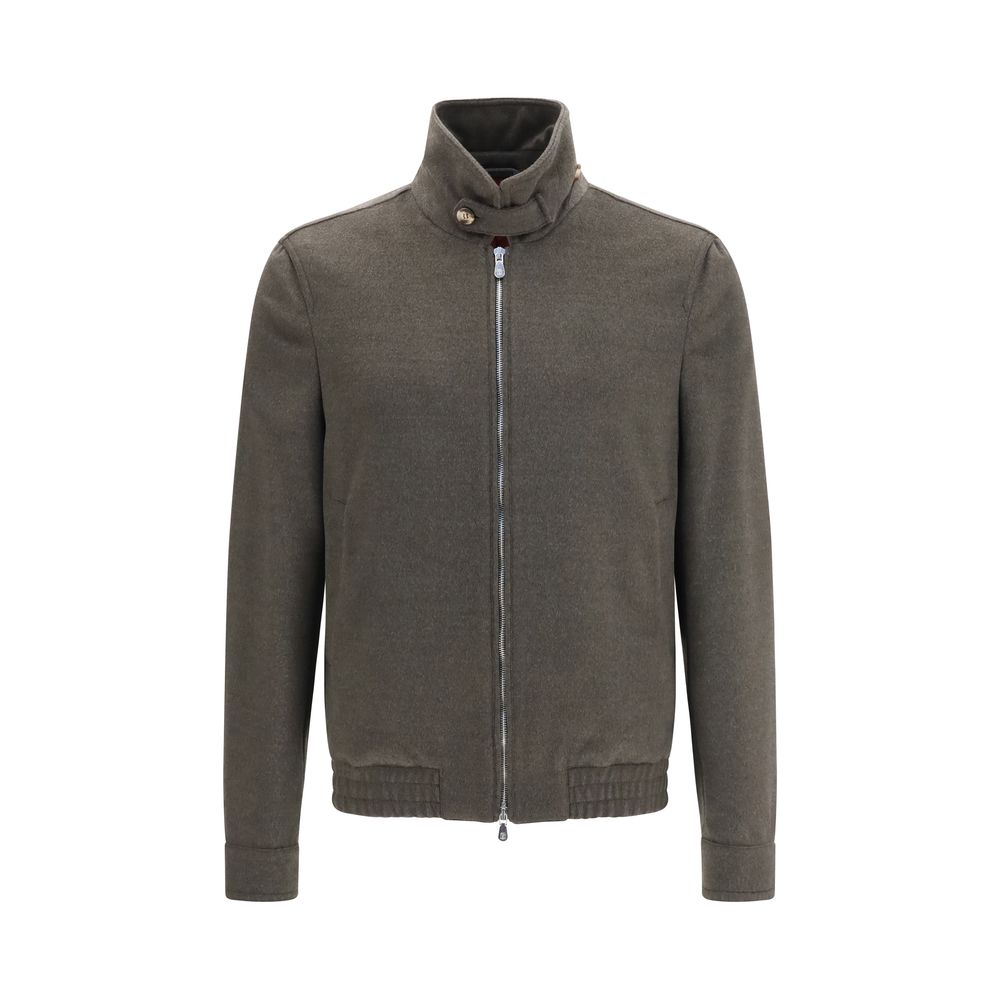 Brunello Cucinelli Gray Wool Oves Aries Full-Length Jacket IT46 | S