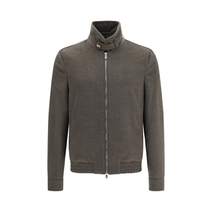 Brunello Cucinelli Gray Wool Oves Aries Full-Length Jacket IT46 | S