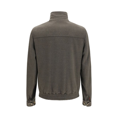 Brunello Cucinelli Gray Wool Oves Aries Full-Length Jacket IT46 | S