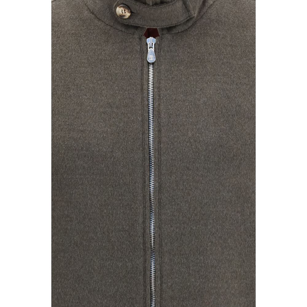 Brunello Cucinelli Gray Wool Oves Aries Full-Length Jacket IT46 | S