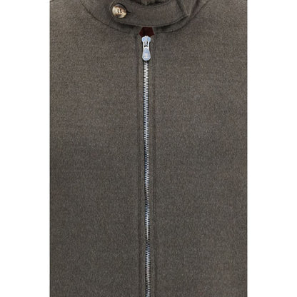 Brunello Cucinelli Gray Wool Oves Aries Full-Length Jacket IT46 | S