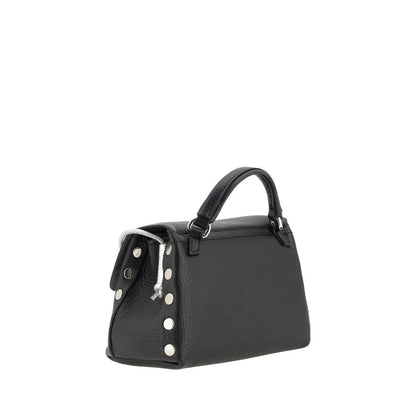 Zanellato Black Calf Leather Bos Taurus Shoulder Bag 16x14x11