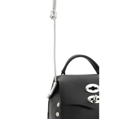 Zanellato Black Calf Leather Bos Taurus Shoulder Bag 16x14x11