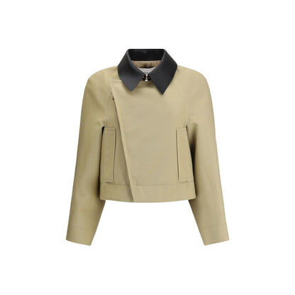 Givenchy Cropped Cotton and Wool Caban in Beige