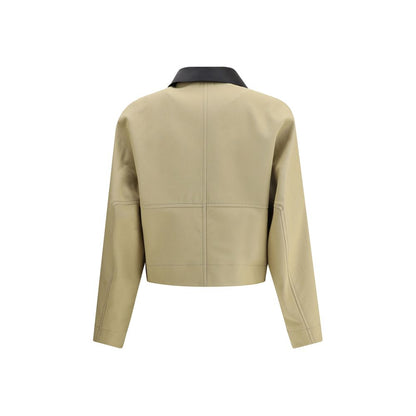 Givenchy Cropped Cotton and Wool Caban in Beige