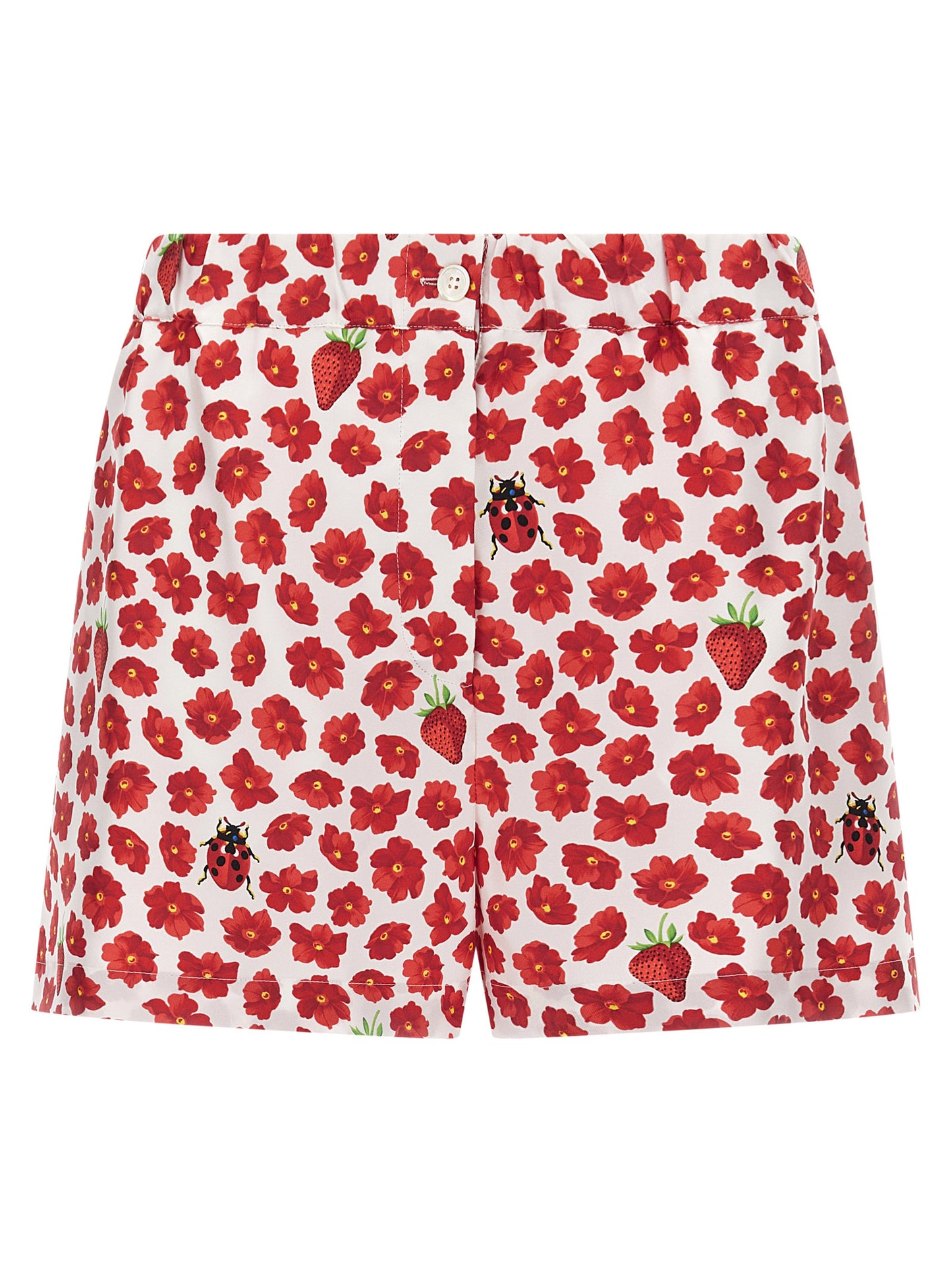 Versace Multicolor Silk Twill Bermuda Shorts