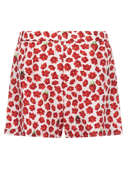 Versace Multicolor Silk Twill Bermuda Shorts