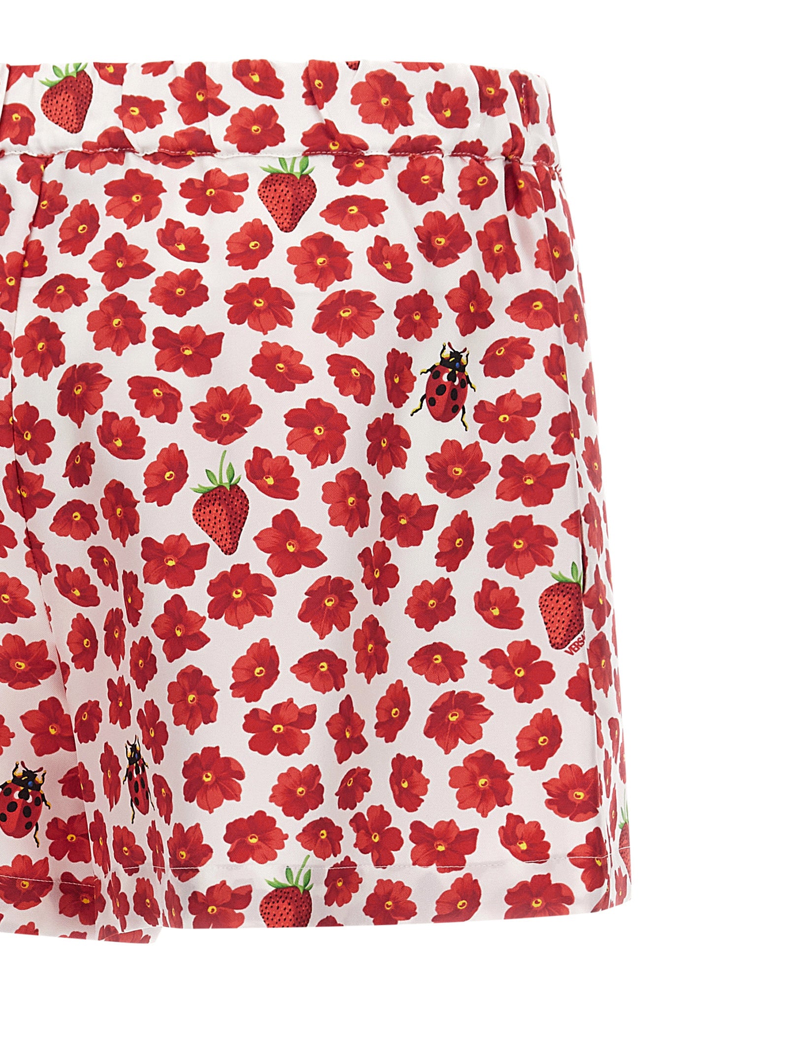 Versace Multicolor Silk Twill Bermuda Shorts