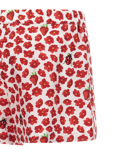 Versace Multicolor Silk Twill Bermuda Shorts