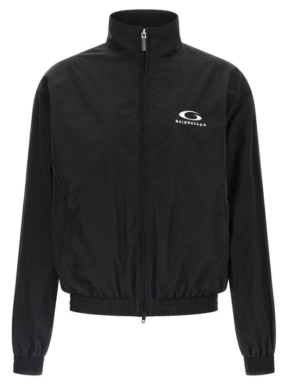 Balenciaga Black Cotton Bomber Jacket