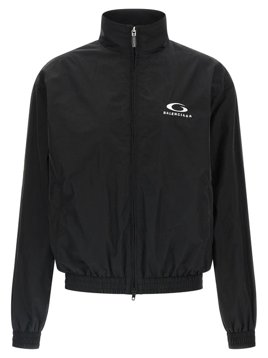Balenciaga Black Cotton Bomber Jacket