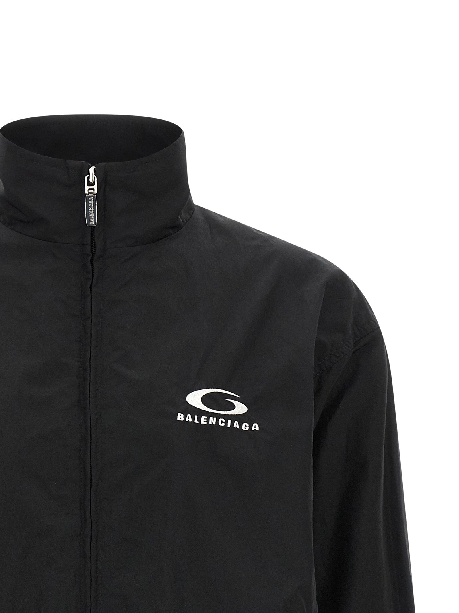 Balenciaga Black Cotton Bomber Jacket
