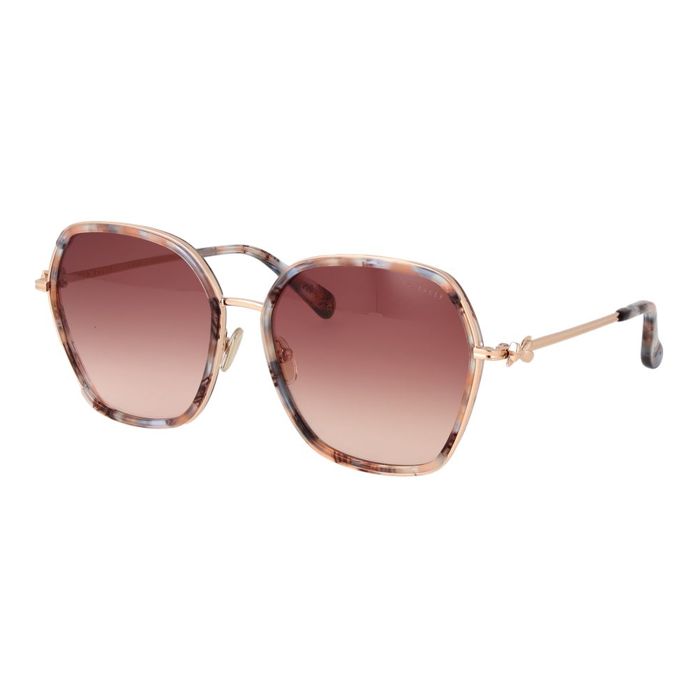 Ted Baker Women’s Sunglasses – Brown Square Frame, Rose Gradient Lenses