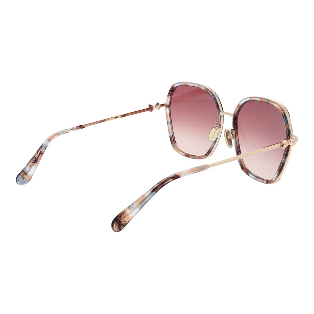 Ted Baker Women’s Sunglasses – Brown Square Frame, Rose Gradient Lenses