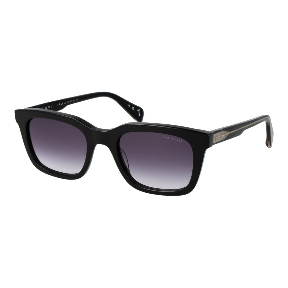 Ted Baker Men’s Sunglasses – Black Acetate Frame, Purple Gradient Lenses