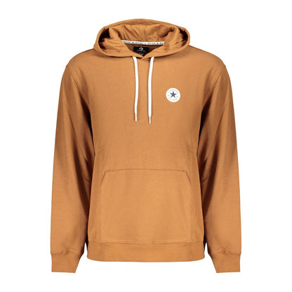 Converse Brown Cotton Hooded Sweatshirt for Men
