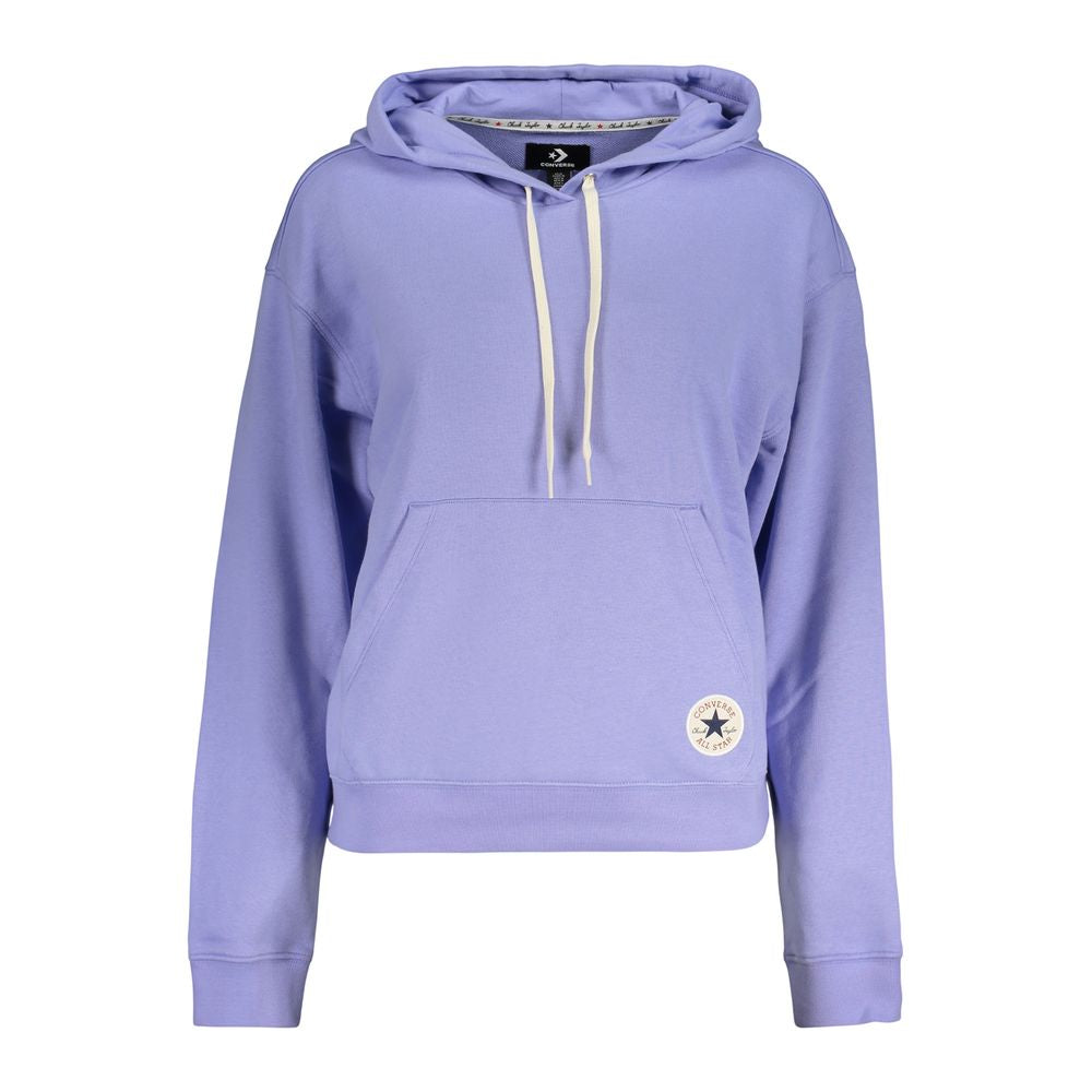 Converse Purple Cotton Womens Hooded Sweatshirt