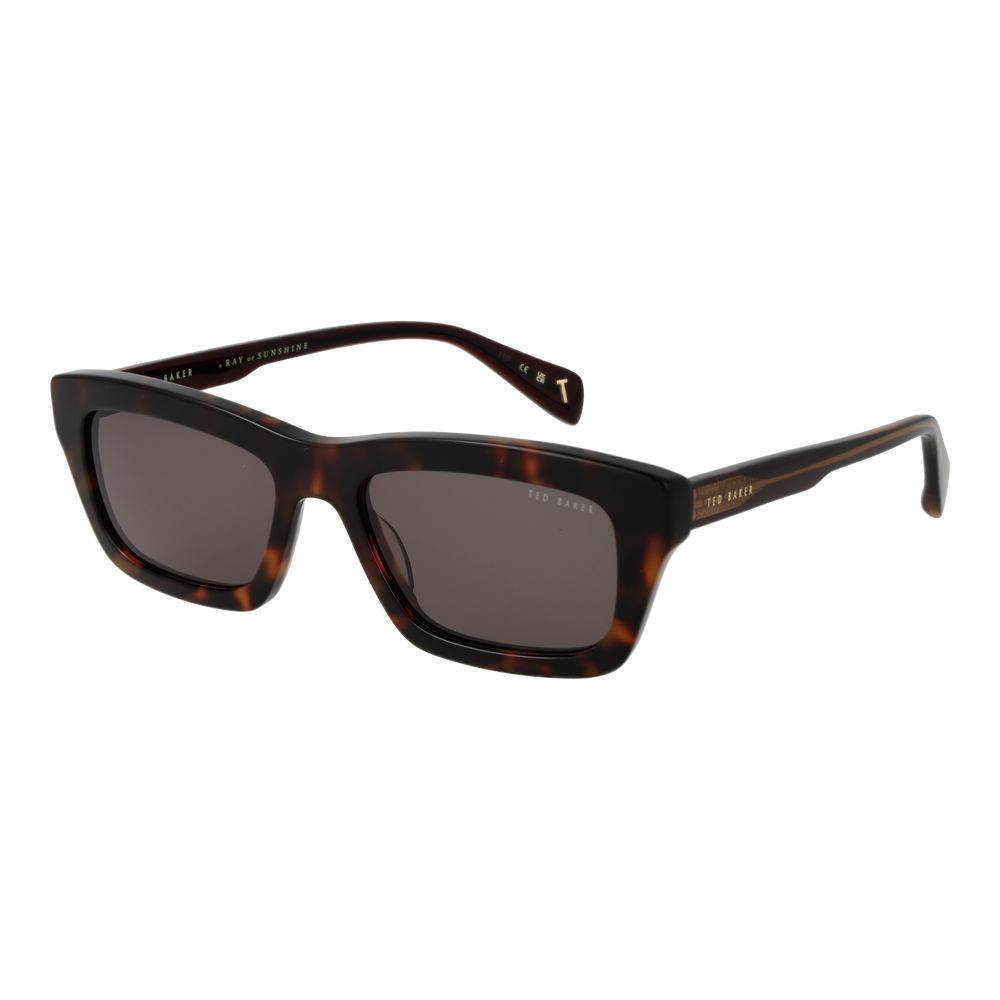 Ted Baker Men’s Sunglasses – Brown Rectangle Frame, Grey Lenses
